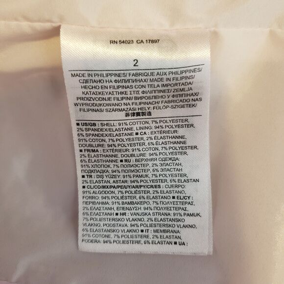 Banana Republic Cropped White Black Moto Jacket Womens Size 2 - Picture 4 of 7